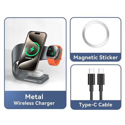 Aura Dock™ 3-in-1 Magnetic Fast Wireless Charger
