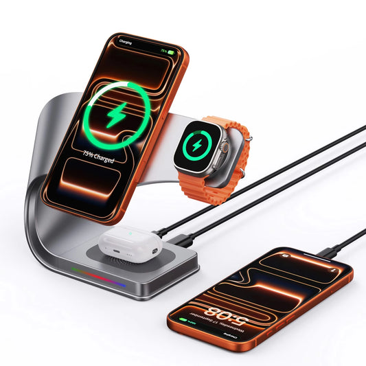 Aura Dock™ 3-in-1 Magnetic Fast Wireless Charger