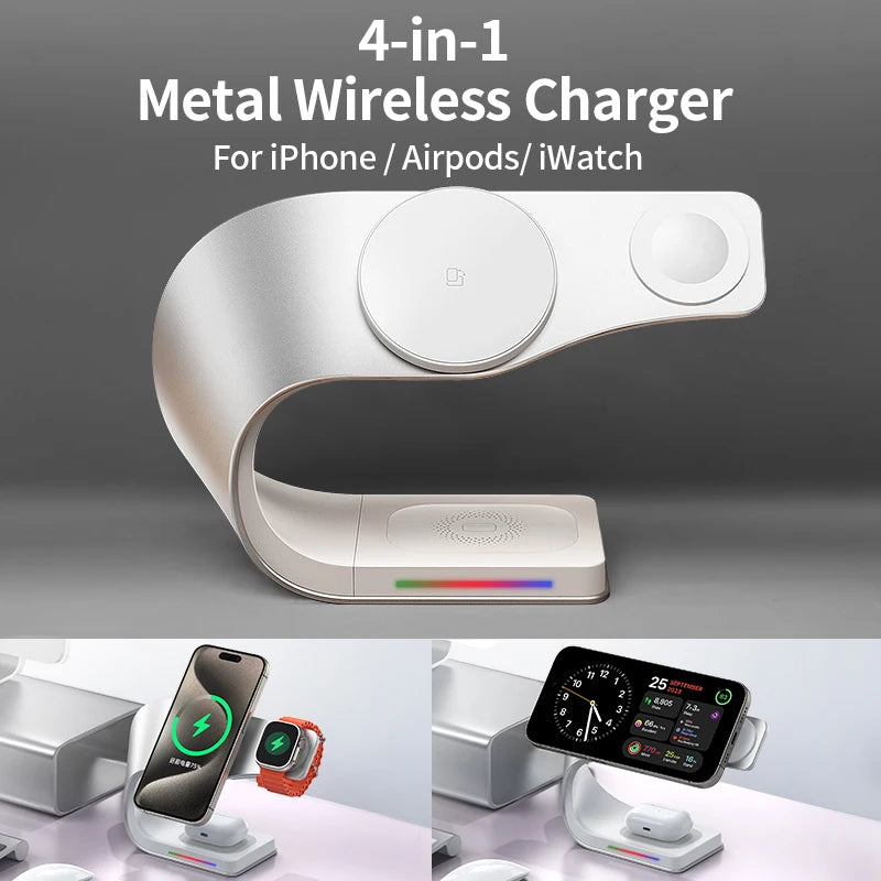 Aura Dock™ 3-in-1 Magnetic Fast Wireless Charger