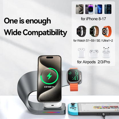 Aura Dock™ 3-in-1 Magnetic Fast Wireless Charger