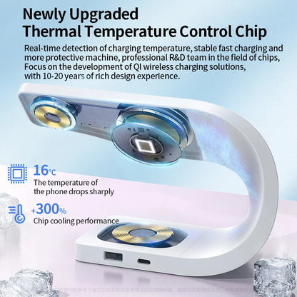 Aura Dock™ 3-in-1 Magnetic Fast Wireless Charger