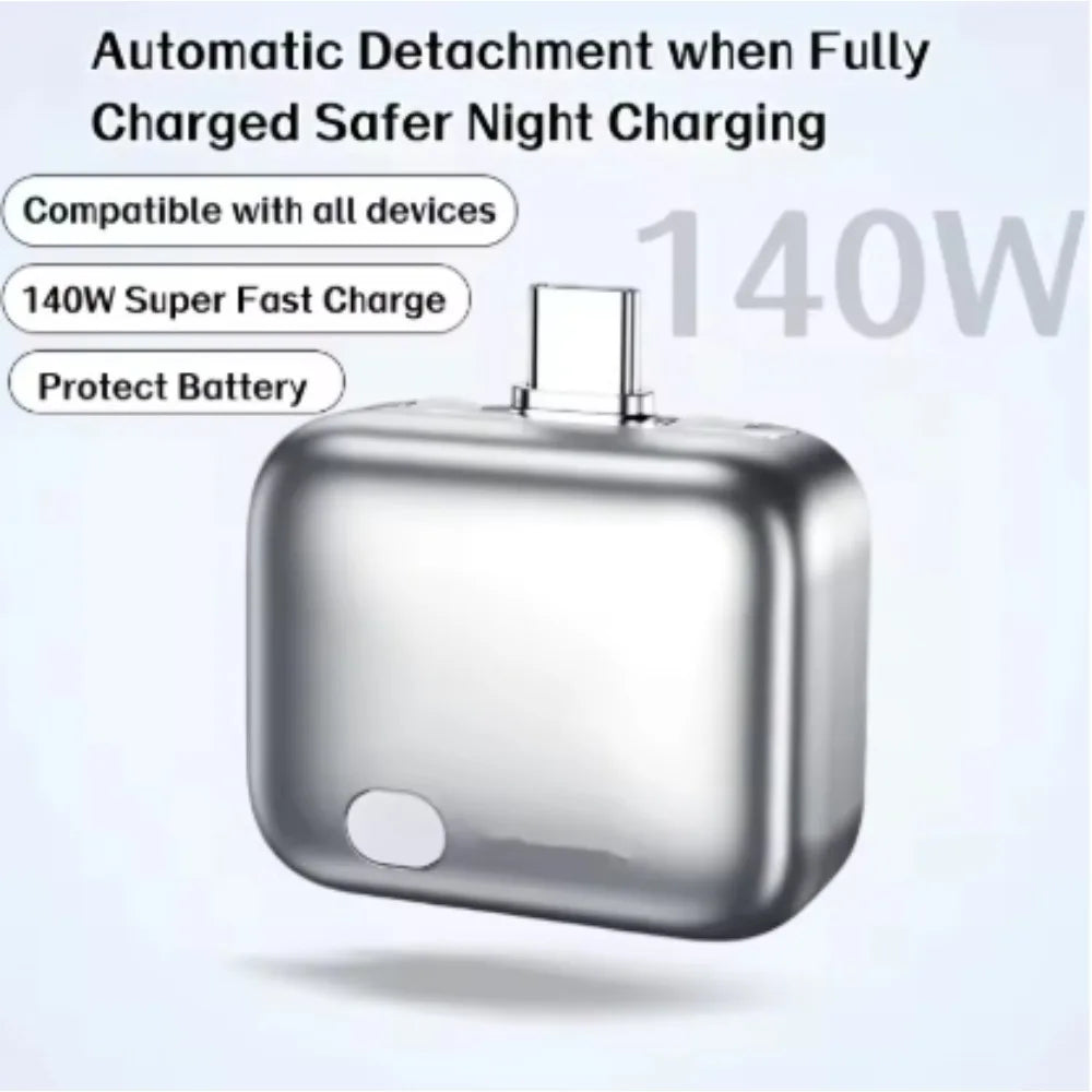 HouseAura™ 140W Smart Auto-Disconnect USB-C Adapter