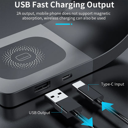 Aura Dock™ 3-in-1 Magnetic Fast Wireless Charger