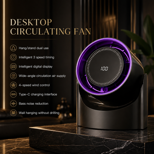 Aura™ Portable Wall-Mounted Fan & Night Light
